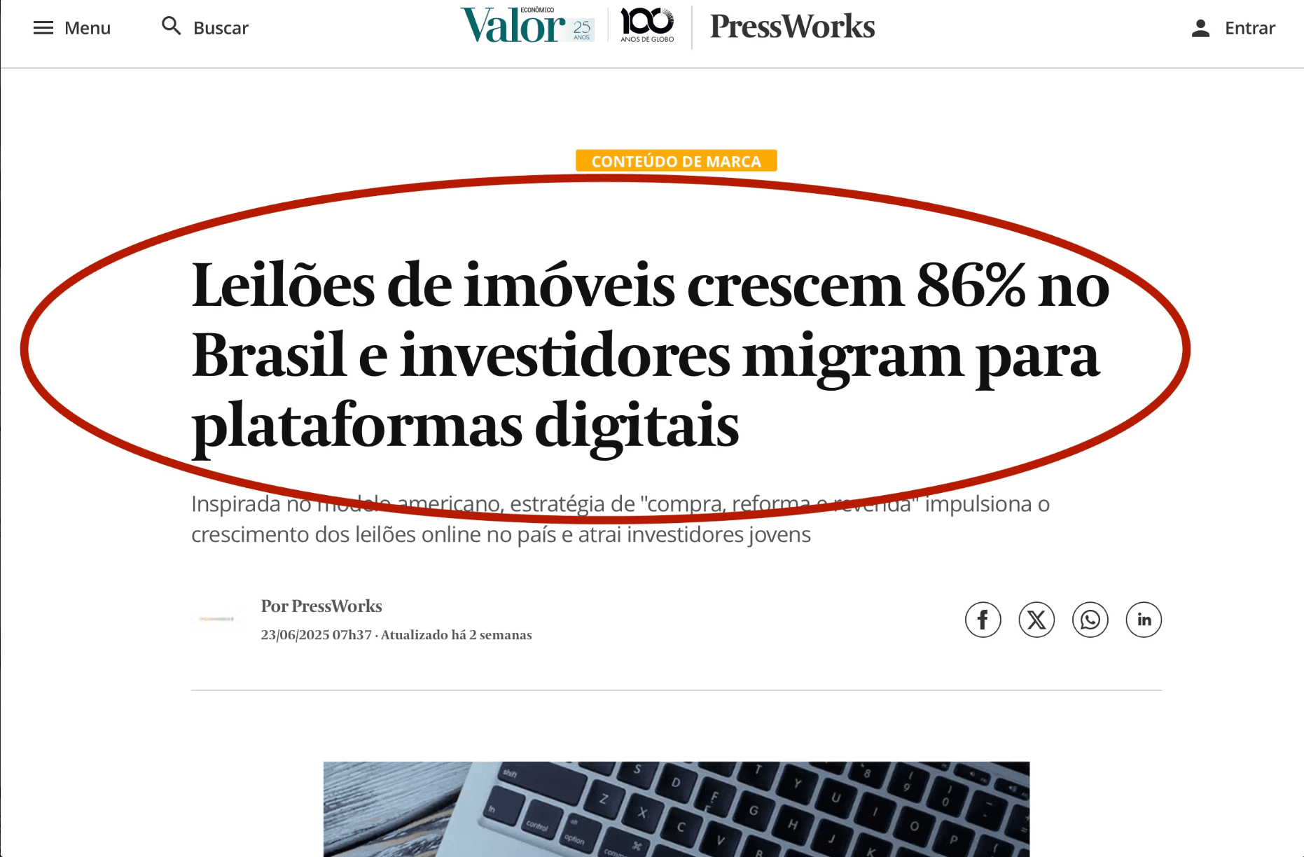 Reportagem Valor Econômico