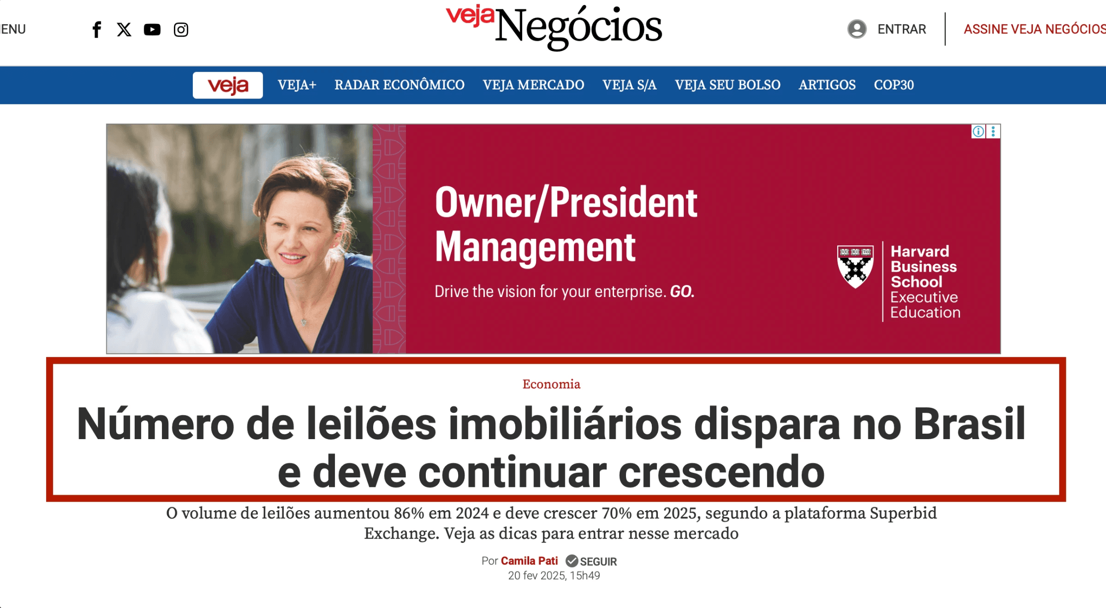 Reportagem Veja Negócios